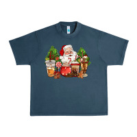 Midnight Navy christmas santa coffee cups Urban Heavy Tee - CowGirlArtShop