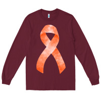 Burgundy kidney cancer ribbon fa element Long Sleeve Tee - FaDigitalArtStudio