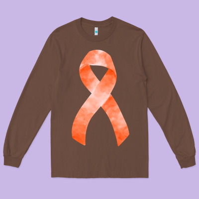 Kidney Cancer Ribbon Fa Element Long Sleeve Tee Designed By Fadigitalartstudio