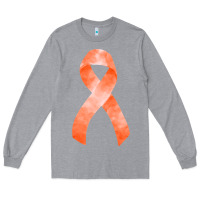 Heather Grey kidney cancer ribbon fa element Long Sleeve Tee - FaDigitalArtStudio