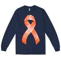Navy kidney cancer ribbon fa element Long Sleeve Tee - FaDigitalArtStudio
