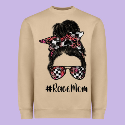 Race Mom Heavyweight Sweatshirt Designed By Sublimationcraftshop