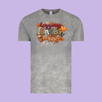 Leaves And Lattes Vintage Tee Designed By Cowgirlartshop