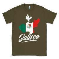 Army Green Mexico Jalisco Mexican Flag Gift Classic Tee - trangStudio