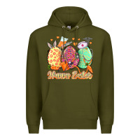 Army Green Happy Easter Eggs Nurse Premium Hoodie - LillyAllenDesigns