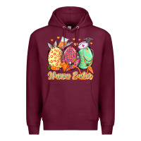 Burgundy Happy Easter Eggs Nurse Premium Hoodie - LillyAllenDesigns