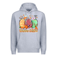 Heather Grey Happy Easter Eggs Nurse Premium Hoodie - LillyAllenDesigns