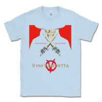 Dusty Blue V For Vendetta Freedom Forever Classic Tee - trangStudio