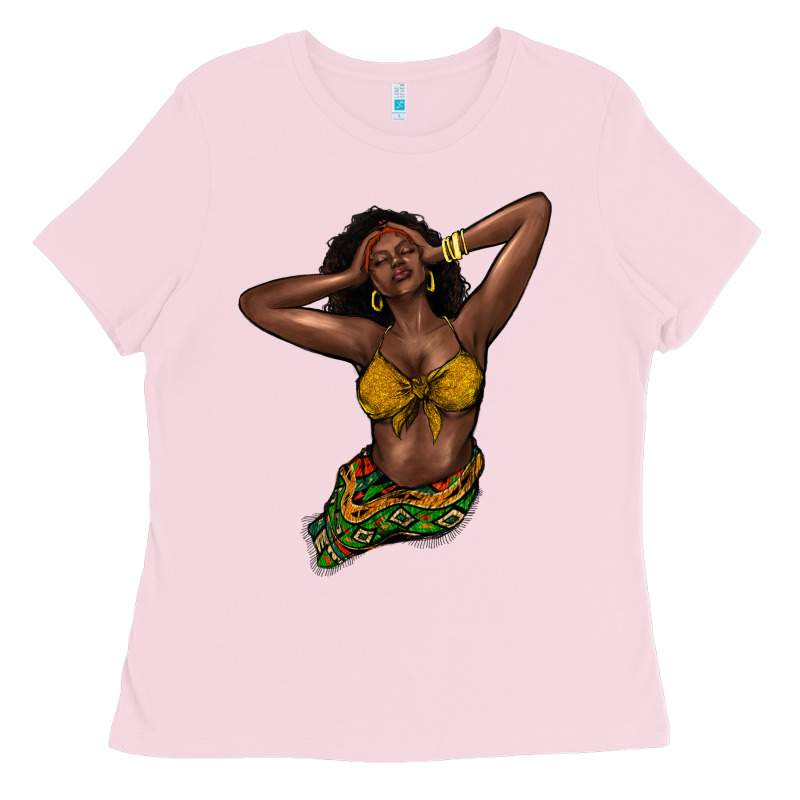 Black Woman Ladies Tee by NancyCooperArtShop | Teevron