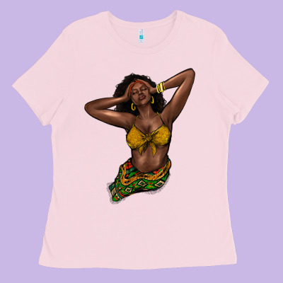 Black Woman Ladies Tee Designed By Nancycooperartshop