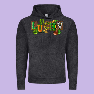 Western Lucky St. Patrick's Day Vintage Hoodie Designed By Cowgirlartshop