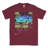 Burgundy Yes Yessongs Classic Tee - trangStudio