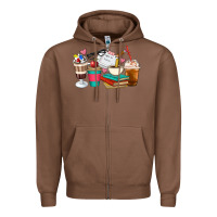 Chestnut Teacher Coffee Cups Zipper Hoodie - Artiststas
