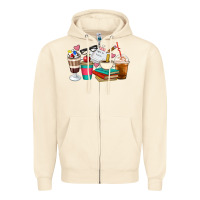 Sandshell Teacher Coffee Cups Zipper Hoodie - Artiststas