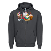 Smoke Teacher Coffee Cups Zipper Hoodie - Artiststas