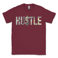 Burgundy Hustle 100 Dollar Bill Christmas Gift entrepreneur Classic Tee - trangStudio