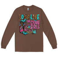 Chestnut long live the cowgirls olivia Long Sleeve Tee - OliviaCreatesArt