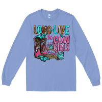 Colony Blue long live the cowgirls olivia Long Sleeve Tee - OliviaCreatesArt
