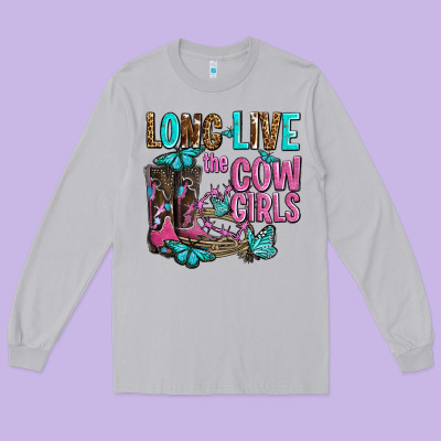 Long Live The Cowgirls Olivia Long Sleeve Tee Designed By Oliviacreatesart