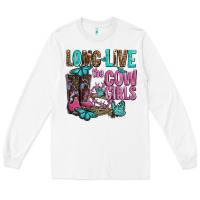 White long live the cowgirls olivia Long Sleeve Tee - OliviaCreatesArt