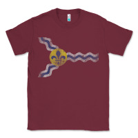 Burgundy St Louis Missouri Flag Vintage Faded Home Family Classic Tee - trangStudio
