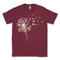 Burgundy Womens Funny Dandelion Books Gift For Reading Lover Women Girls V-Neck Classic Tee - trangStudio