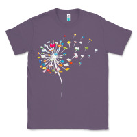 Lavender Womens Funny Dandelion Books Gift For Reading Lover Women Girls V-Neck Classic Tee - trangStudio