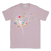 Lilac Womens Funny Dandelion Books Gift For Reading Lover Women Girls V-Neck Classic Tee - trangStudio