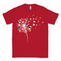 Womens Funny Dandelion Books Gift For Reading Lover Women Girls V-neck Classic Tee | Teevron