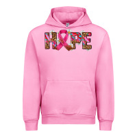 Fuchsia Pink hope and cancer ribbon Urban Hoodie - AdoDesignShop