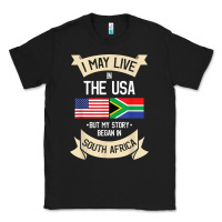 Black South Africa American Flag USA South African Roots Gifts Classic Tee - trangStudio