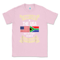 Bubblegum Pink South Africa American Flag USA South African Roots Gifts Classic Tee - trangStudio