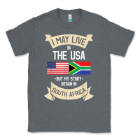 Charcoal Heather South Africa American Flag USA South African Roots Gifts Classic Tee - trangStudio