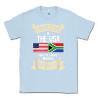 Dusty Blue South Africa American Flag USA South African Roots Gifts Classic Tee - trangStudio