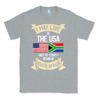 Heather Grey South Africa American Flag USA South African Roots Gifts Classic Tee - trangStudio