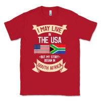 Red South Africa American Flag USA South African Roots Gifts Classic Tee - trangStudio