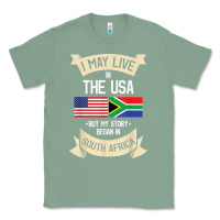Sage South Africa American Flag USA South African Roots Gifts Classic Tee - trangStudio