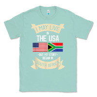 Seafoam South Africa American Flag USA South African Roots Gifts Classic Tee - trangStudio