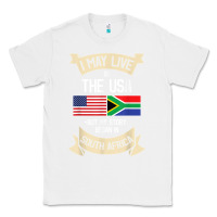 White South Africa American Flag USA South African Roots Gifts Classic Tee - trangStudio