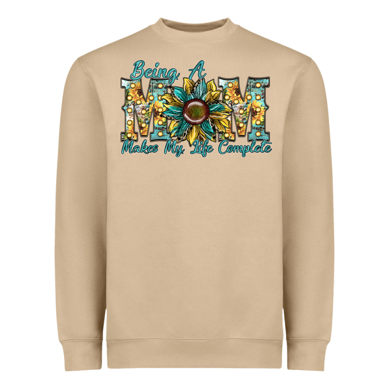 Being A Mom Makes My Life Complete Heavyweight Sweatshirt by SublimationCraftShop | Teevron