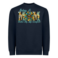 Navy being a mom makes my life complete Heavyweight Sweatshirt - SublimationCraftShop