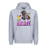 Heather Grey Third Grade Premium Hoodie - RanaPortraitStore