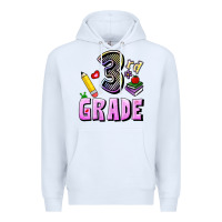 White Third Grade Premium Hoodie - RanaPortraitStore