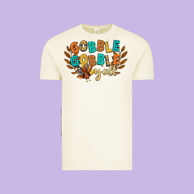 Gobble Gobble Yall Vintage Tee Designed By Cowgirlartshop