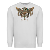 Dove Grey native dream catcher with owl Premium Sweatshirt - BarkalooDesign