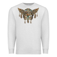 Oatmeal Heather native dream catcher with owl Premium Sweatshirt - BarkalooDesign