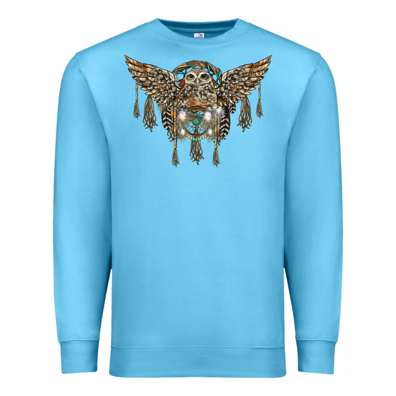 Native Dream Catcher With Owl Premium Sweatshirt by BarkalooDesign | Teevron