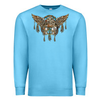 Ocean Blue native dream catcher with owl Premium Sweatshirt - BarkalooDesign