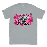 Heather Grey In October we wear pink Cancer Awareness Classic Tee - HowdyJamesFarm