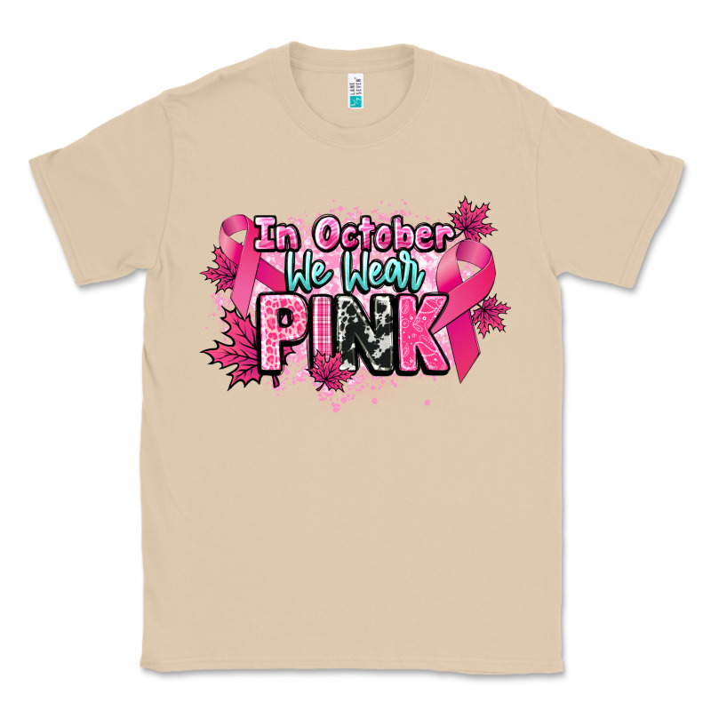 In October We Wear Pink Cancer Awareness Classic Tee by HowdyJamesFarm | Teevron